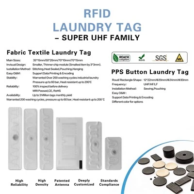 Waterproof Laundry Textile RFID Tag