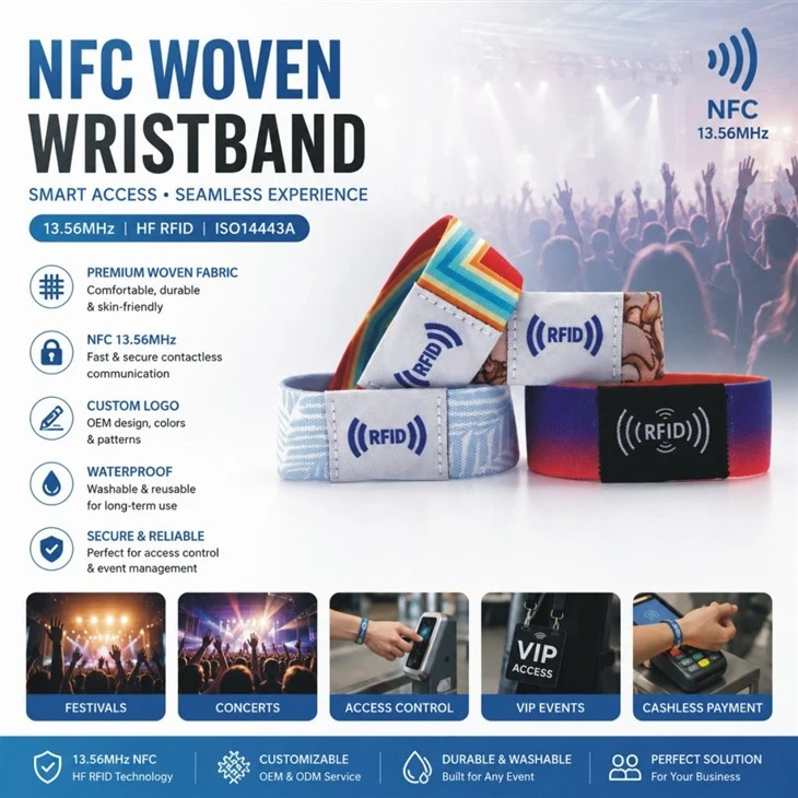 Woven Fabric Event RFID Wristband suppliers